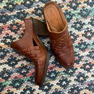 Born Leather Heeled Mules